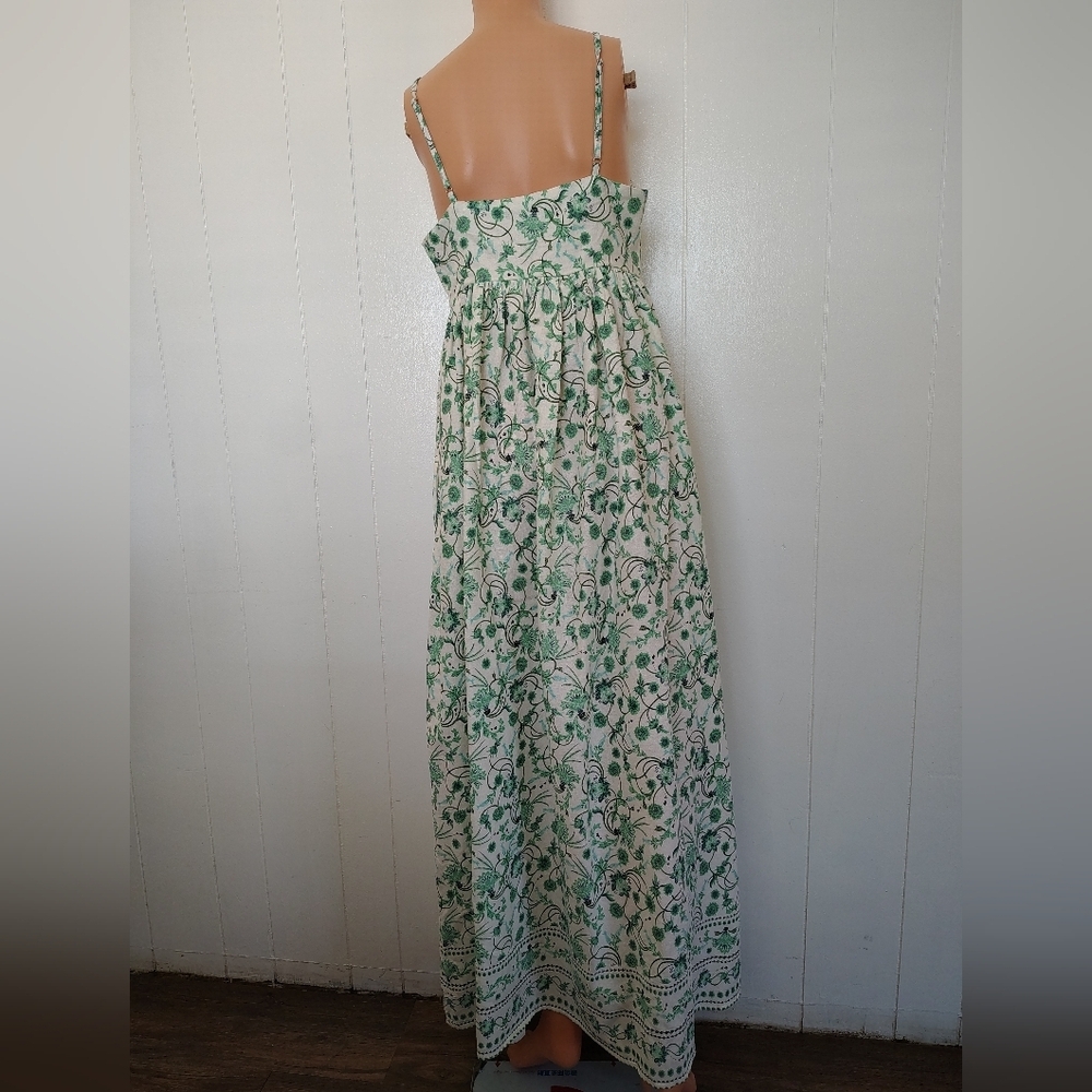 Forever 21 Green Floral Maxi Dress Size M - Picture 2 of 6